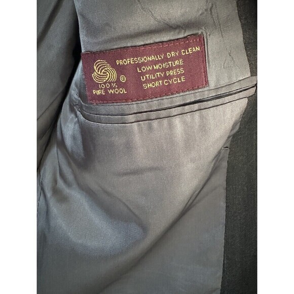 Jos A Bank 100% pure Wool Suit Jacket + Pants Pleated Gray Classic USA MADE - Picture 15 of 16